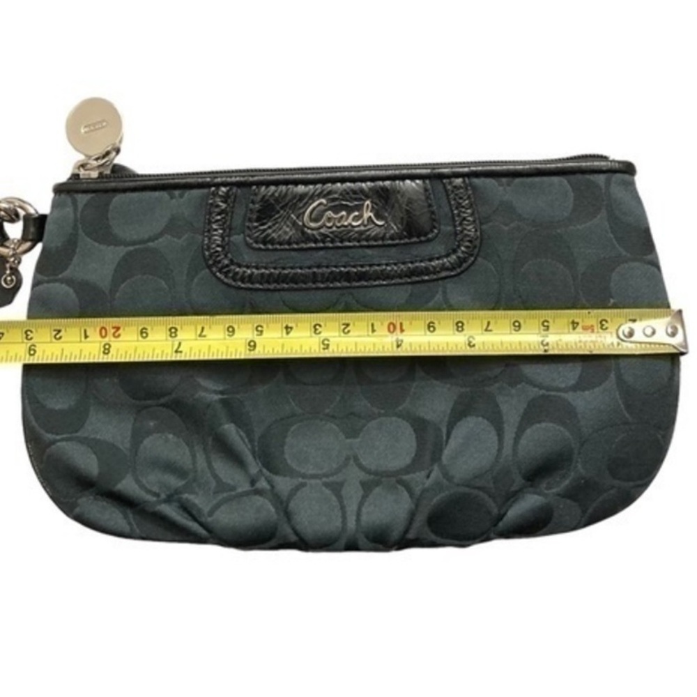 Coach black signature c large wristlet bag